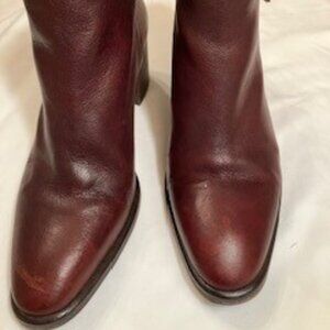 Tori 55m Mid  Heel Angle Boots, Cordovan Moto 7.5 ETIENNE AIGNER